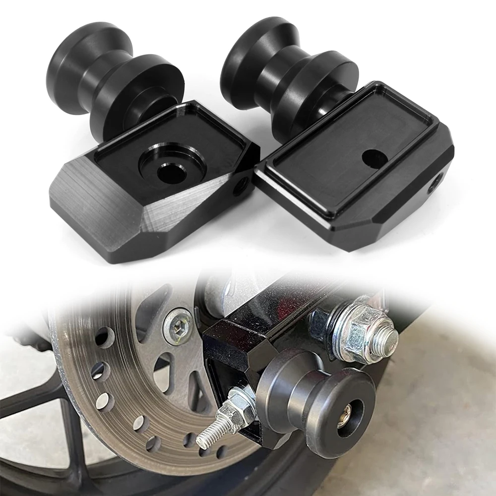 Motorcycle Aluminum Swingarm Spools Sliders Stand Bobbins 1 Pair Black GROM MSX125 2021 2022 2023 2024 2025 MSX125 For Honda