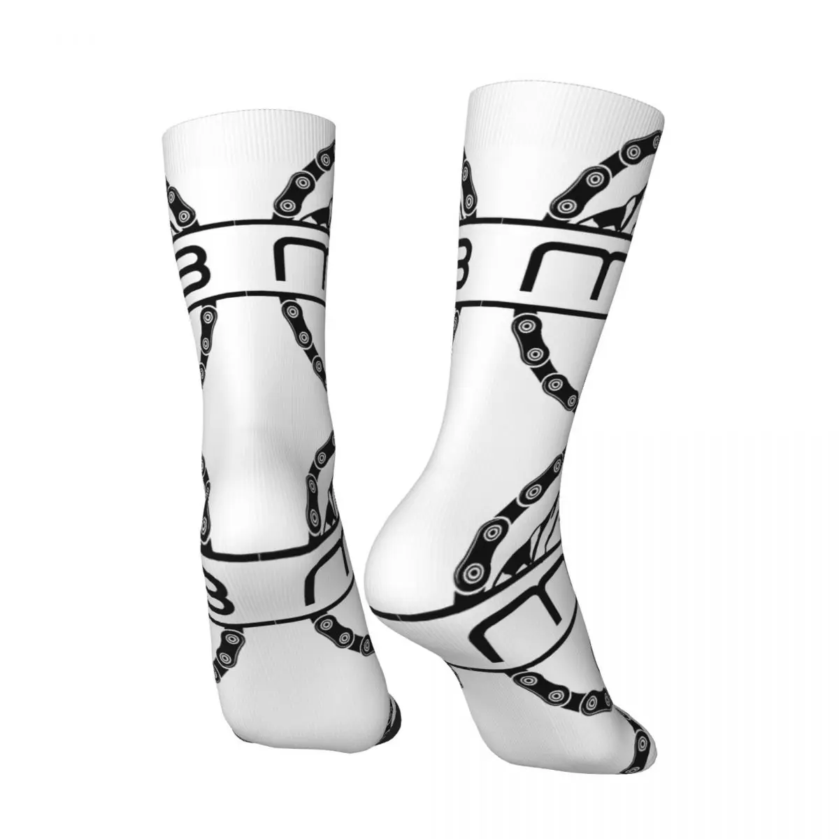 Vintage Tri-Blend Men's compression Socks Unisex Mountain Bike MTB Street Style Seamless Printed Novelty Crew Sock