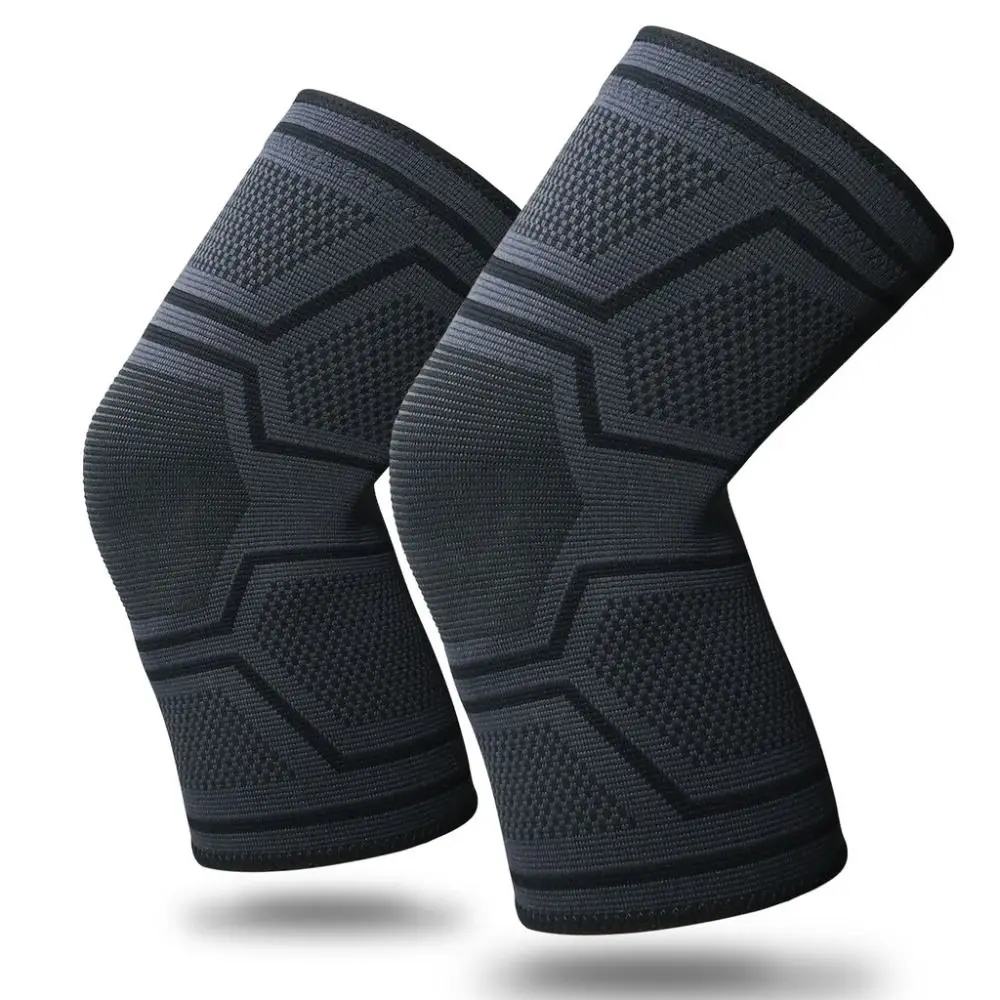 

Professional Nylon Compression Knee Pads Black Soft Breathable Knee Patella Protector Elastic Knee Wrap Brace Unisex