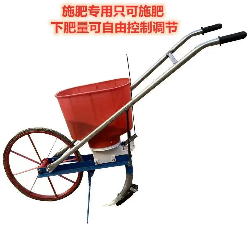 Small Multifunctional Hand Push Corn Planter Fine Sowing Fertilizer Machine, Peanut Soybean Rapeseed Sesame Sowing