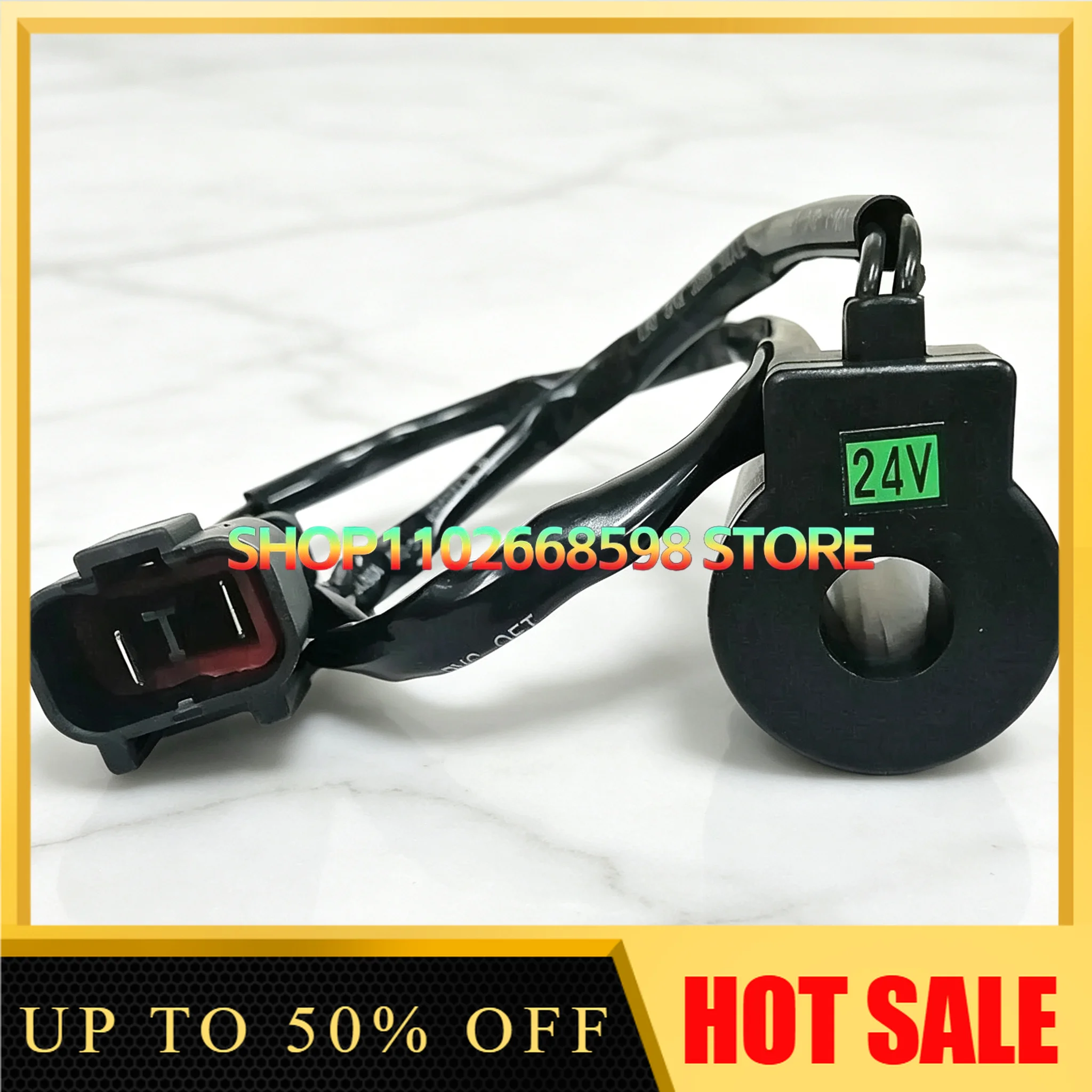 For Excavator Accessories PC200-5 Rotary Rotary Solenoid Valve Coil 24V Hole 13mm High 41mm