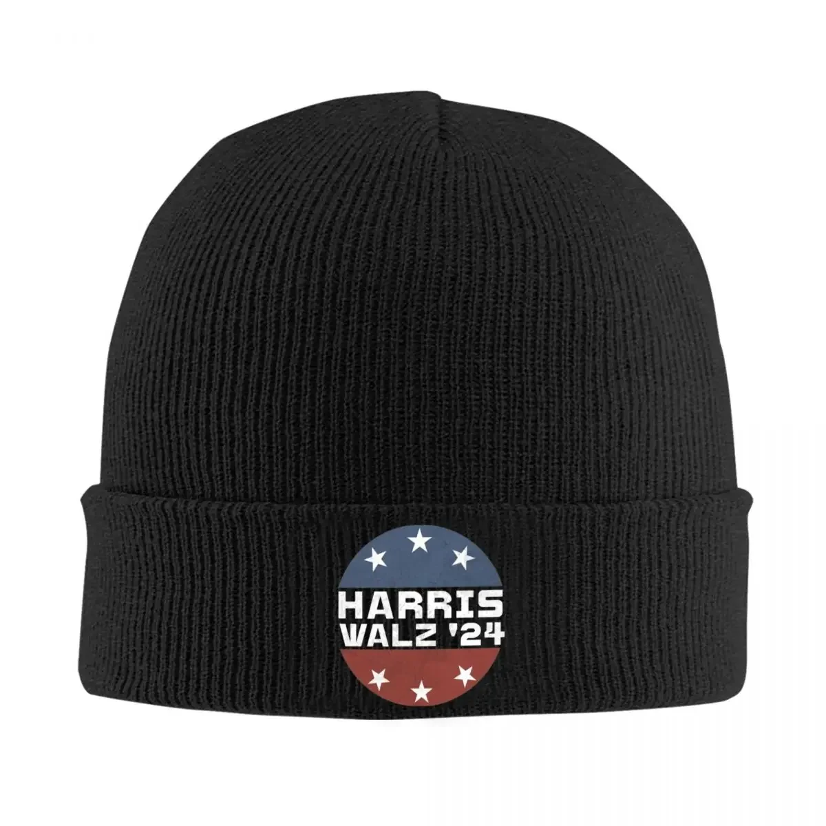 Harris Walz 2024 Vintage Campaign Hat Autumn Winter Beanies Warm Cap Unisex Knitted Hat