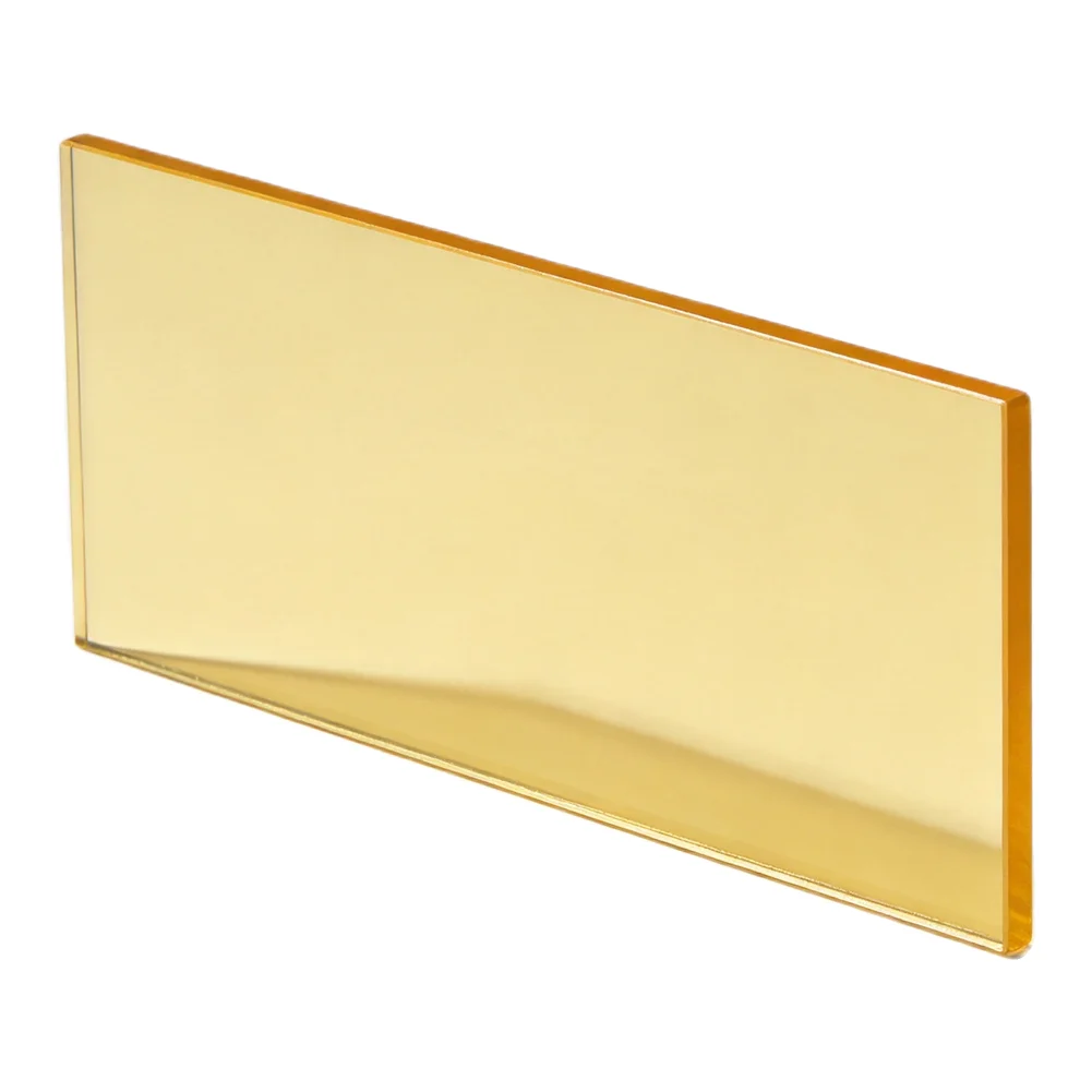 Glass Welding Lens 10.8 x 5.5 cm for Helmet Shade 9 through 13 Dual Protection Against Harmful Light Radiation Gold Coated
