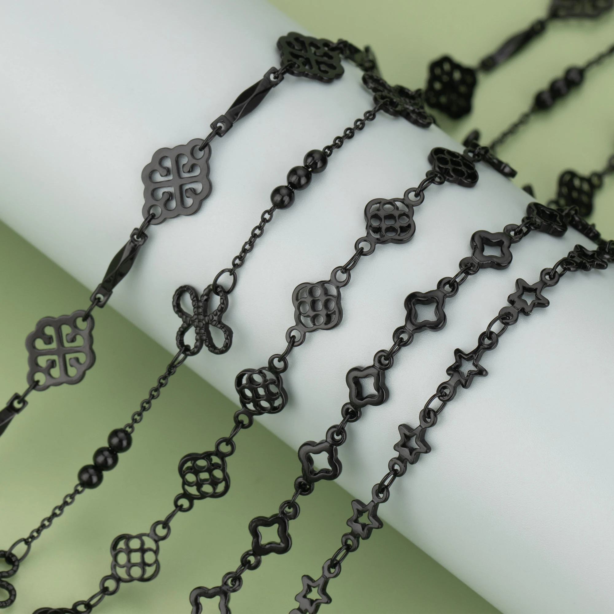 YEGUI C164H,fashion women diy chain,copper,jewelry findings,jewelry making,diy bracelet necklace,black chain,1m/lot