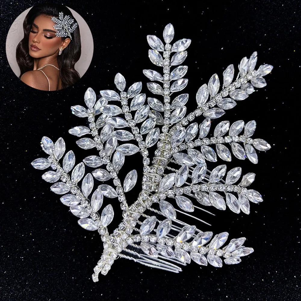 DZ020 Elegant Wedding Hair Combs for Bride Bridal Hair Clips Headpieces Jewelry Crystal Wedding Accessories Shiny Hair Ornament