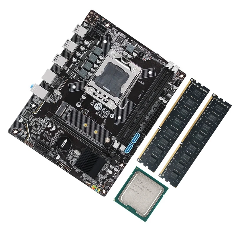 X79 Motherboard Set Kit LGA 1356 With Xeon E5 2420 V2 CPU 8GB(2X4GB) DDR3 Ecc Reg Ram Nvme M.2 Sdd Mico-Atx E5-V304