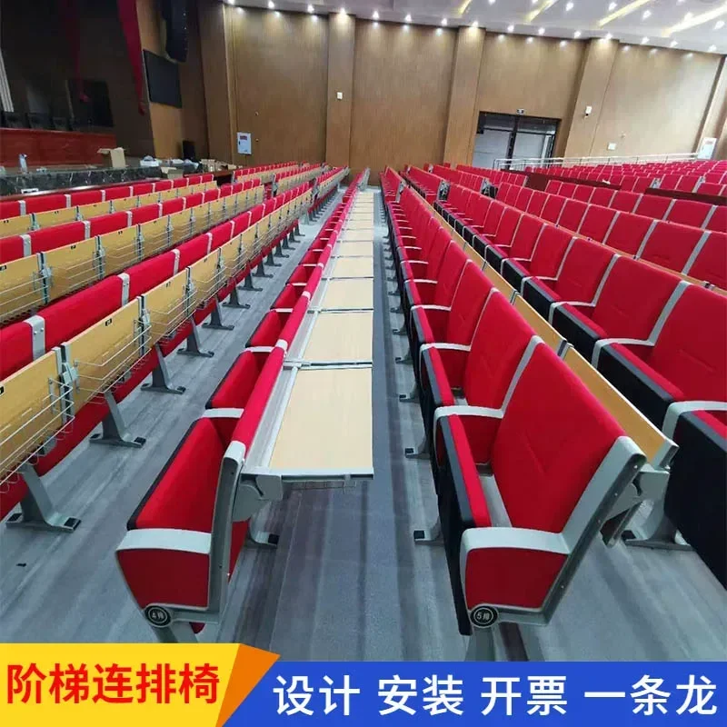 Folding Classroom Chairs For School Lecture Hall Conference Room Durable Metal Frame Stackable Student Desk And Chair Set