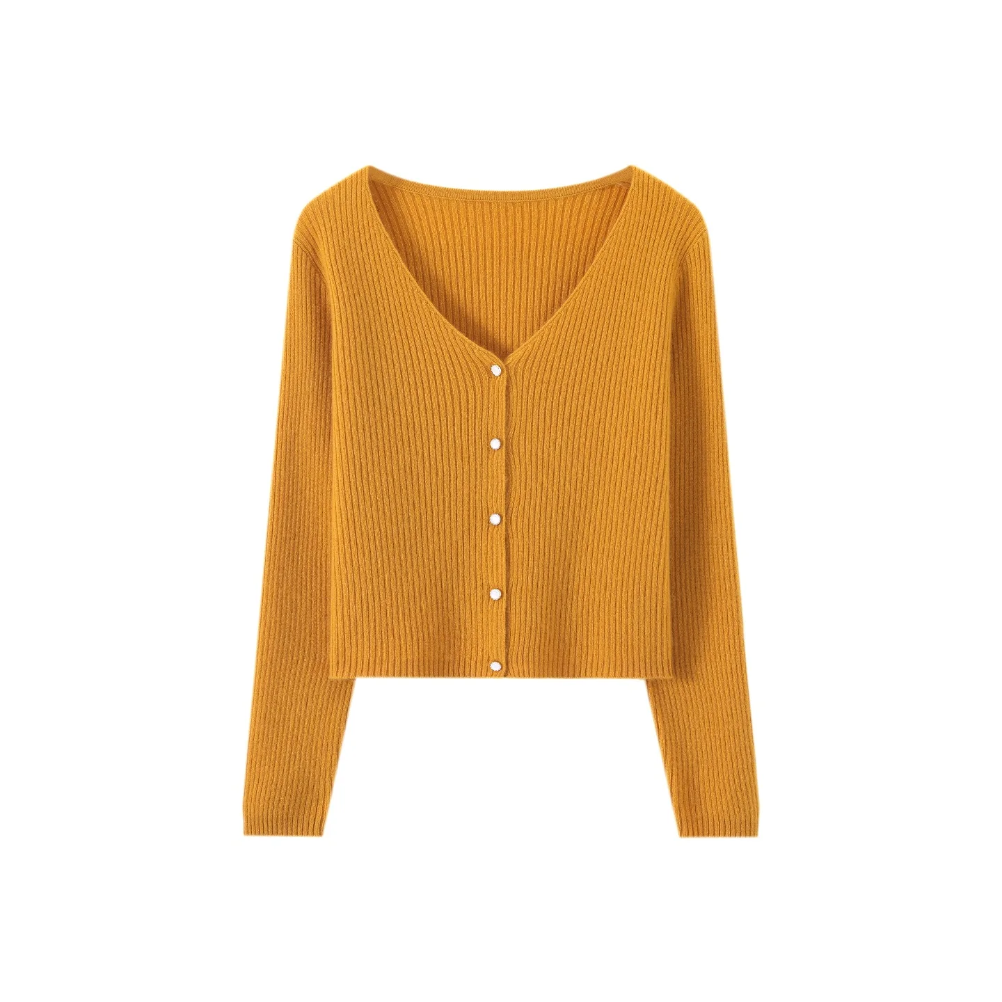 

Elegant Spring Autumn Sweater For Women Clothing 100% Cashmere Cardigan Korean Colorful Long Sleeve Knit Open Stitch Short Tops