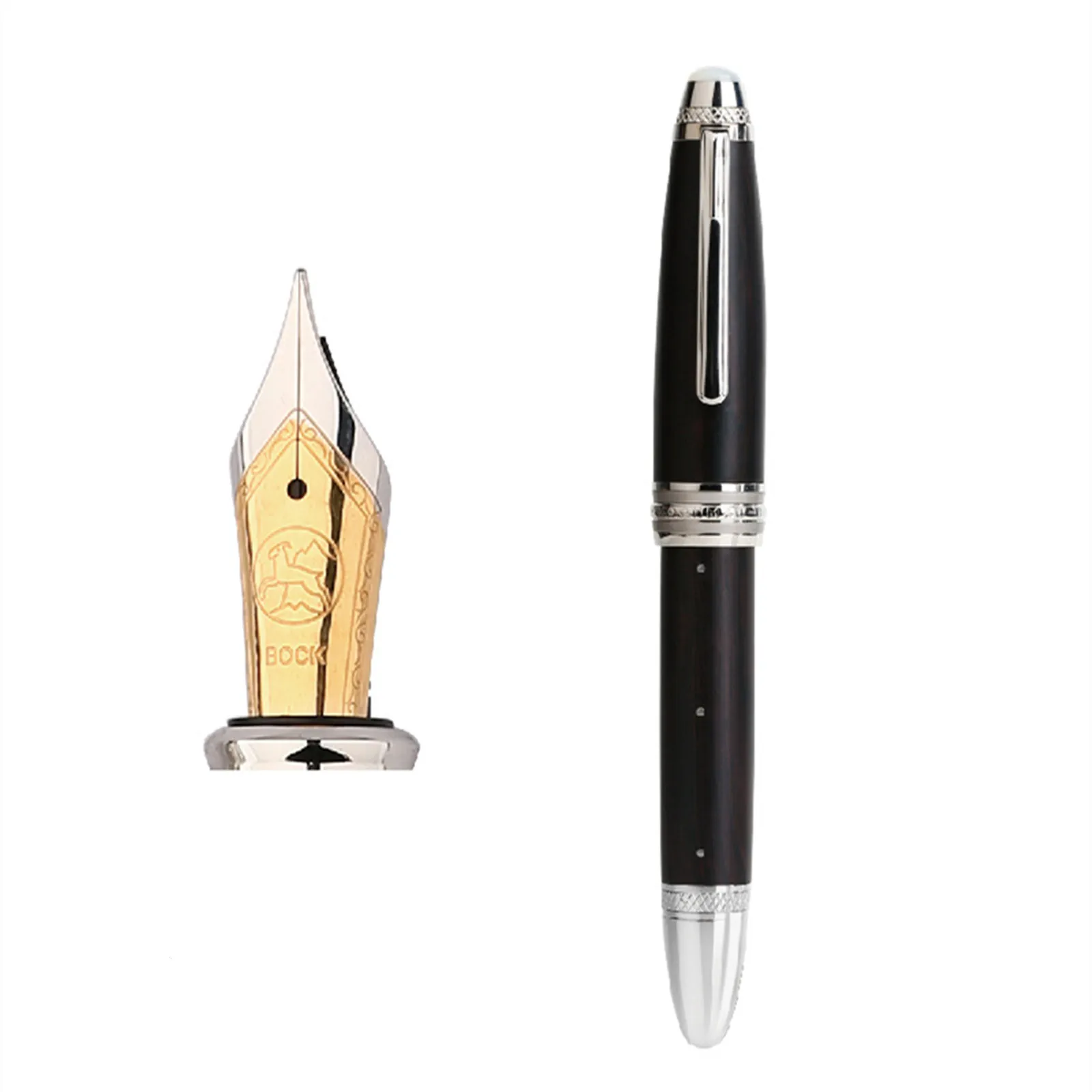 Imagem -06 - Majohn Madeira Fountain Pen Handmade Rivet Pen Pearl Top Escritório e Material Escolar Artigos de Papelaria Escrita Bol M1000