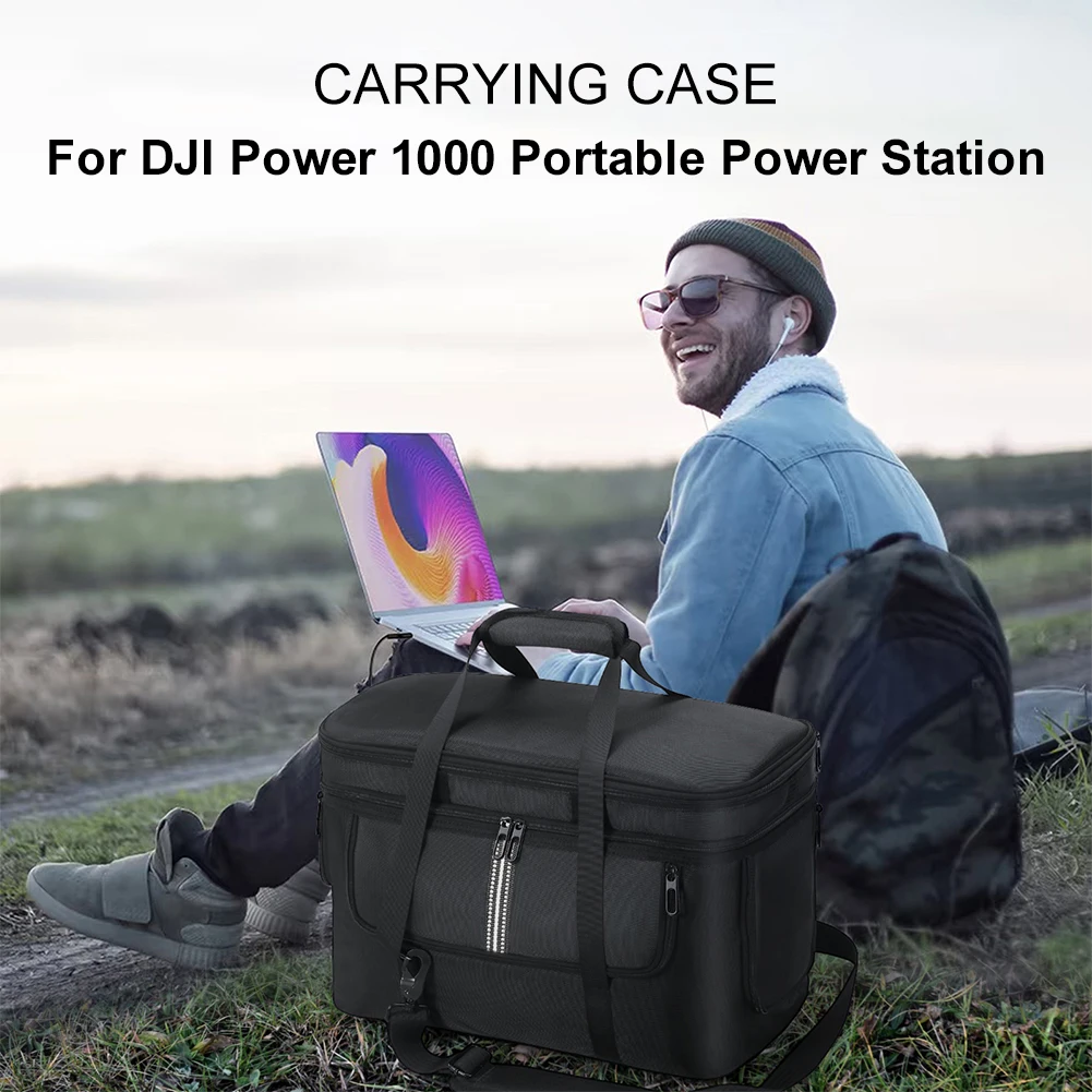 Carrying Case for Power 1000 Portable Power Station Storage Case Travel Carrying Bag Waterproof with Shoulder Strap & Handle