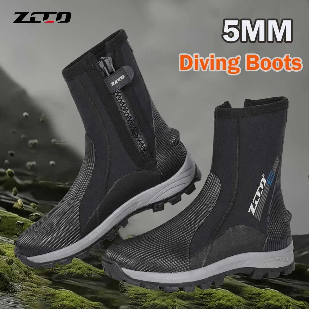 ZCCO 5MM Neoprene Diving Boots Wear-resistant Upstream Shoes Windsurf Underwater Fishing Kitesurf  Beach Shoes Equipment