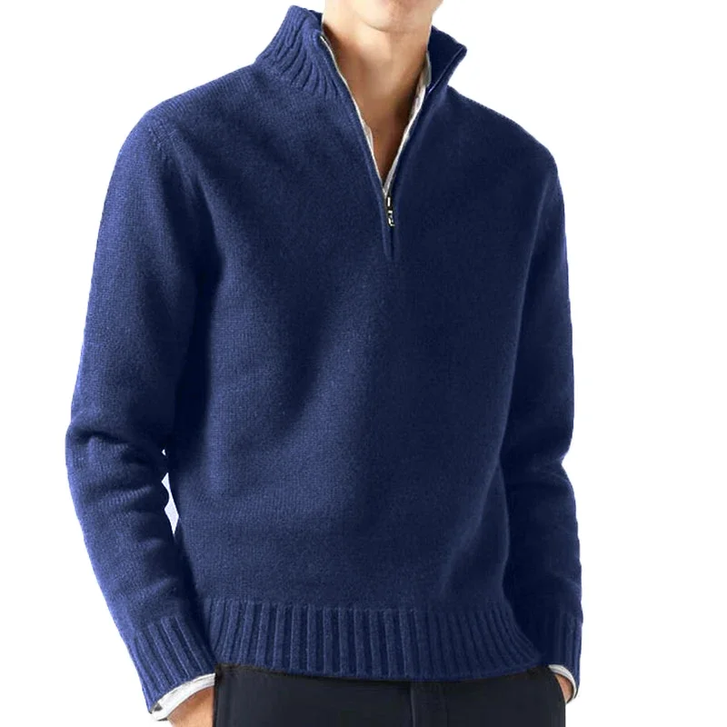 Autumn Men Turtlenecks Sweaters Knitwear Pullovers Solid Color Long Sleeved Sweater Male Casual Daily Warm Coats