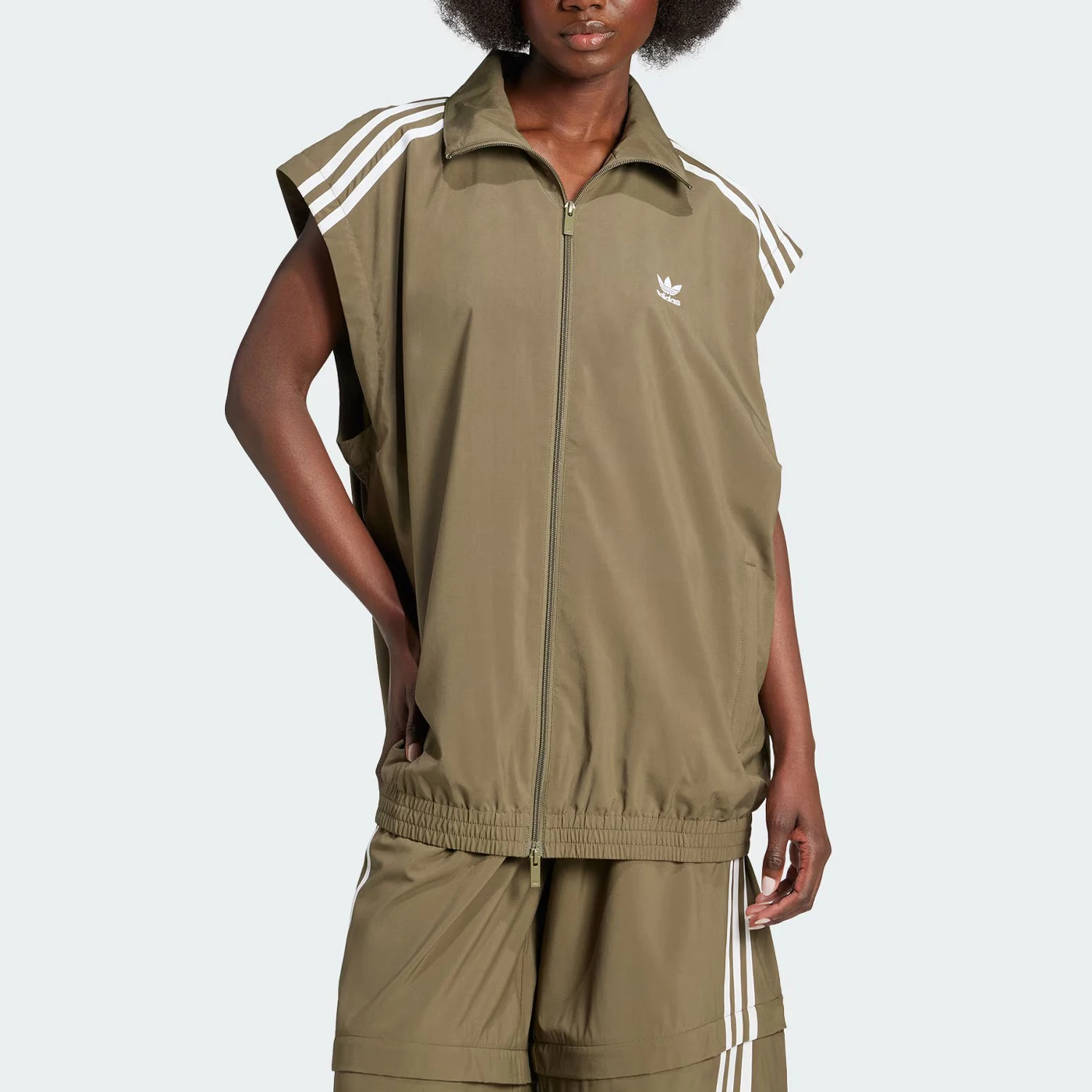 Adidas genuine clover women's zipper stand up collar jacket sports jacket JM9252