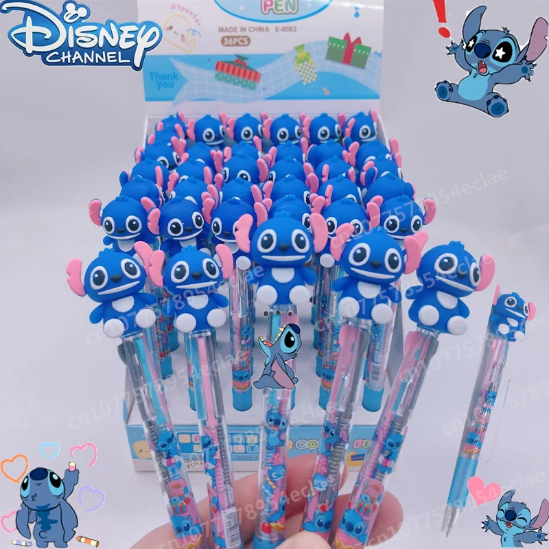 

2024 New Disney Stitch Press 3-color Ballpoint Pen Children's School Supplies Cute Steedy Office Stationery Kids Gift Wholesale