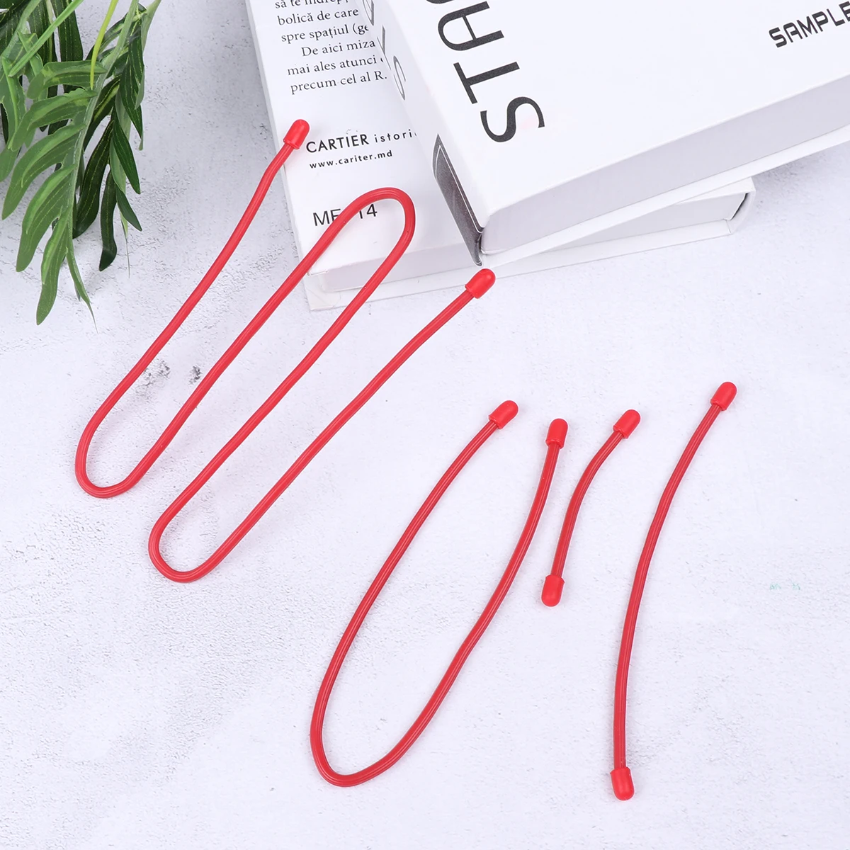 

12pcs Silicone Bundling Belt Repeatable Use Strap Practical Fastening Belt for Home Outdoor (Red 3inch, 6inch, 12inch, 24inch, e