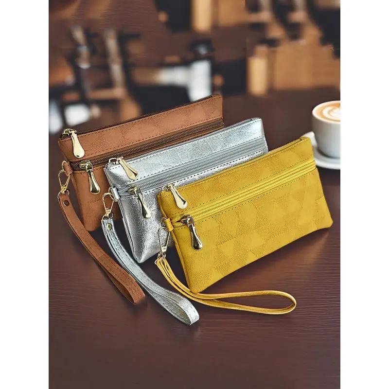 Leather Women Long Wallets Simple Fashion Clutch Bag Female Casual Cell Phone Purses Big Capacity Zipper Money Pouch For Ladies