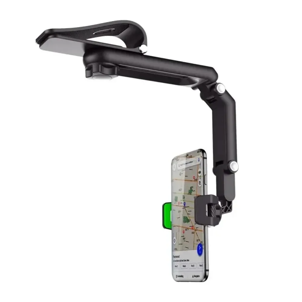 Support de téléphone pour pare-soleil de voiture multifonctionnel 360 °   Support de téléphone portable rotatif utilisé pour l'automobile, le garage et l'assemblage