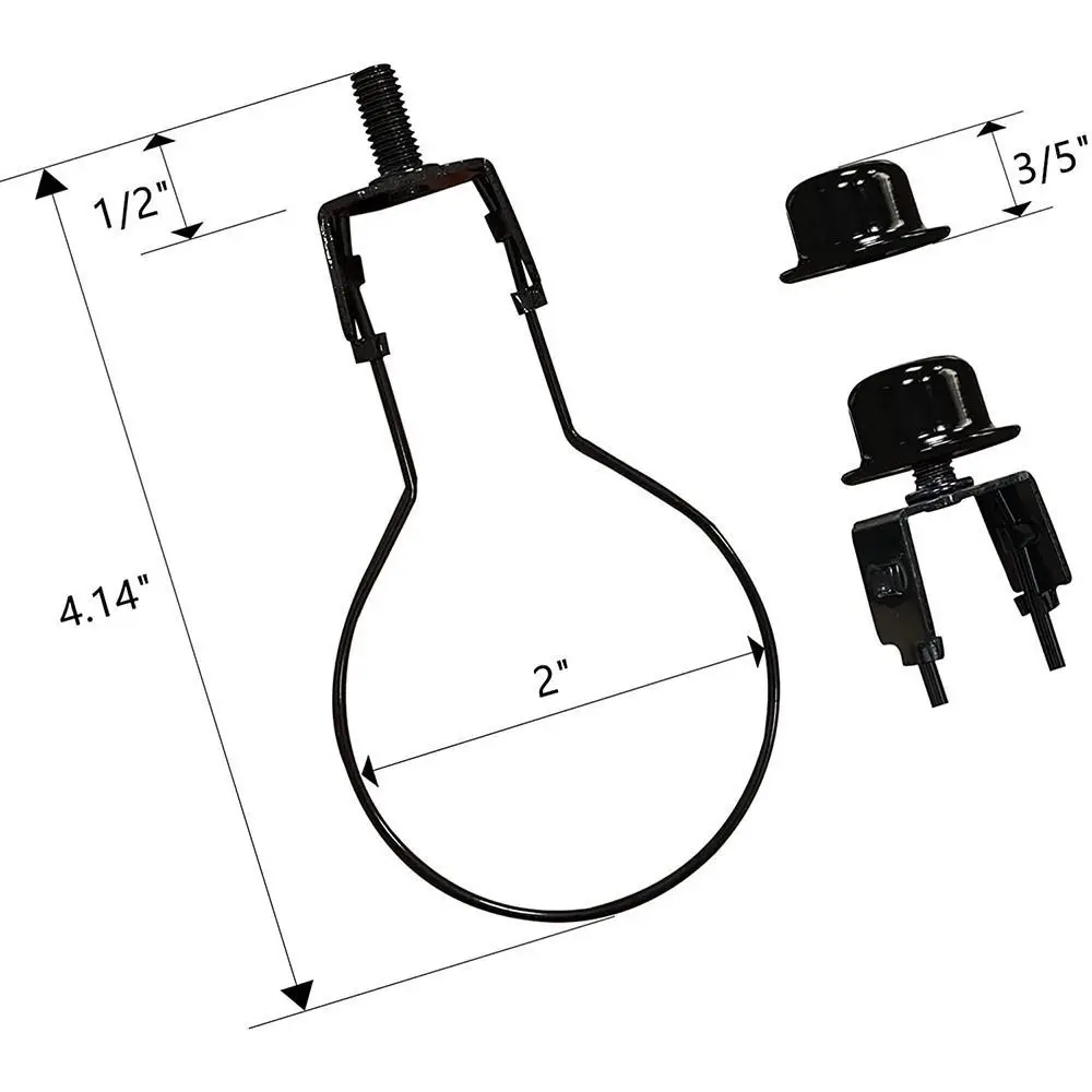 Durable Harp Includes Light Bulb Clip Supporting Finial Top Lamp Shade Cap Iron Lampshade Levellers Lamp Decoration image 6