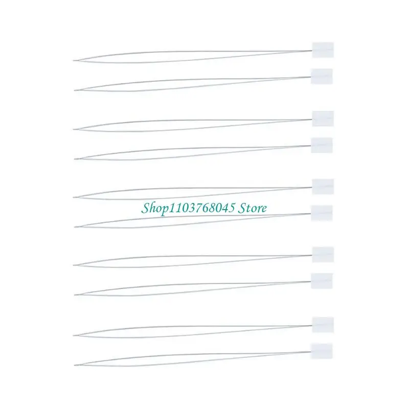 R53F 10 Pcs Stainless Steel Needle Threader Easy to Insert 20cm Long Sewing Threader Tool for Knitting Quilting
