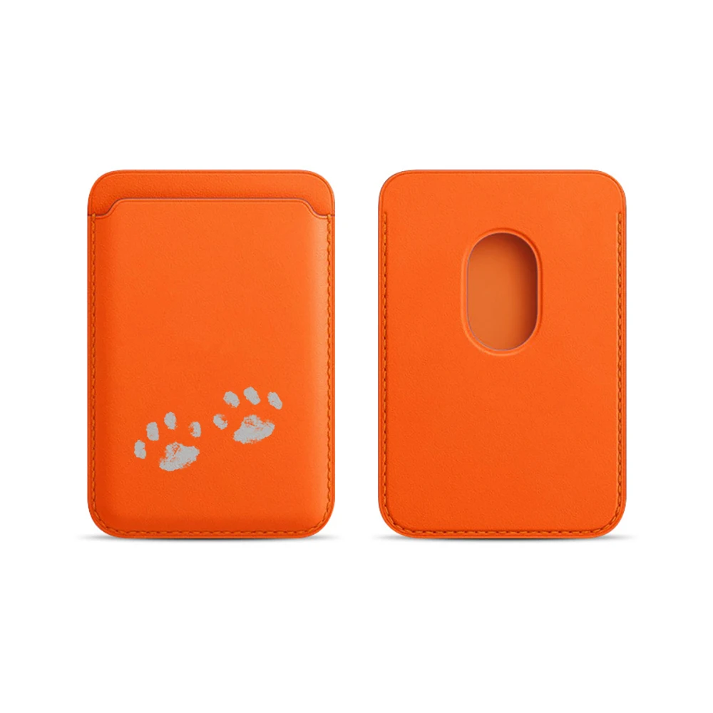 Niedliche Paw Bean Leder-Kartenhülle Handy-Kartenhalter Magnetische Hülle Geeignet für alle iPhones mit Magsafe-Kartenfunktion Handy-Rückentasche – Detail 5
