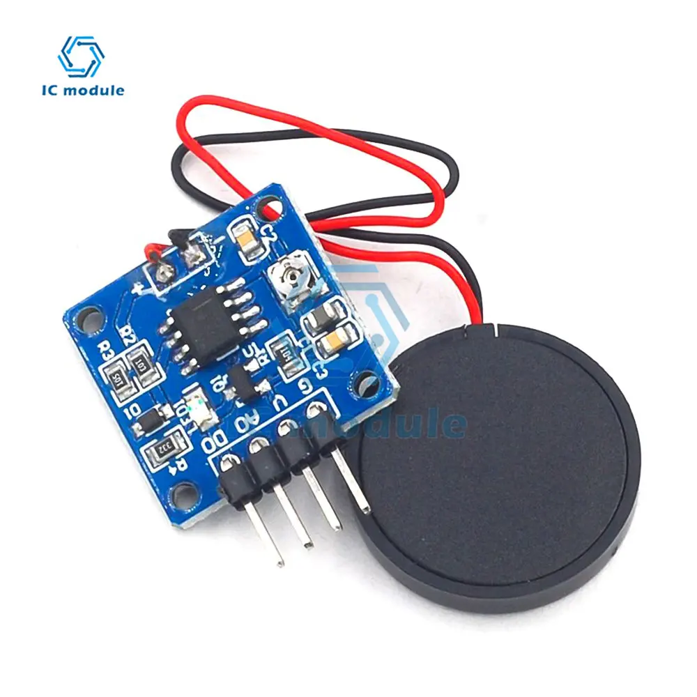 Vibration Switch Sensor Module Piezoelectric Vibration Tapping Sensor Module Vibration Switch Module 5.0V DC AD/DO 51 DIY Kit