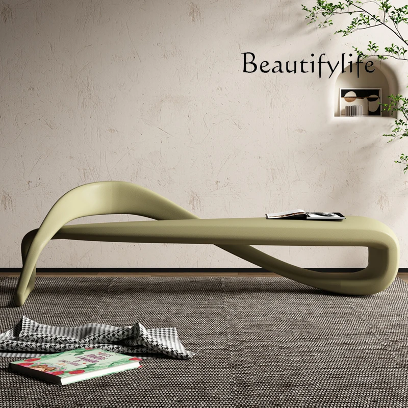 Shoe changing stool at the door, wearing shoe stool, entering the door, high-end cloakroom, sofa, long striped bed stool