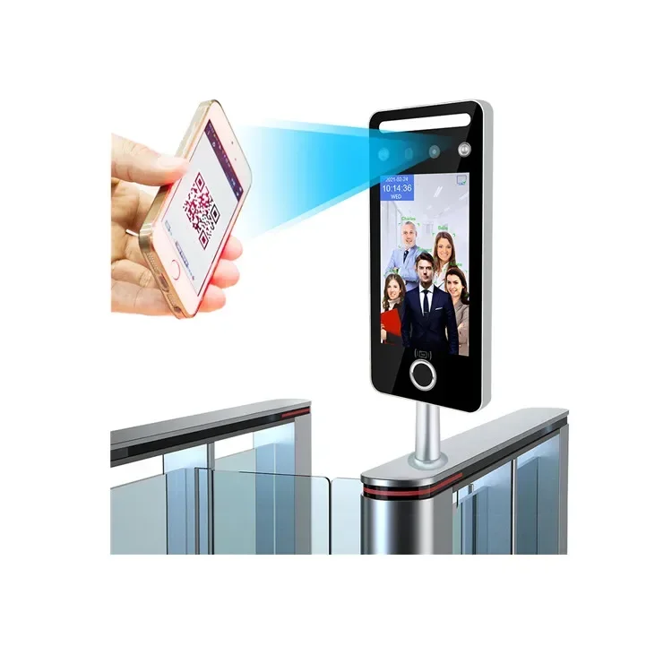 RFID QR Code Reader Fingerprint Sensor Attendance Machine Software Face Recognition Con System