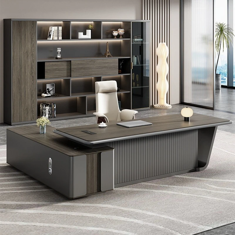 

President Chairperson's Boss Desk Senior Sense Manager Office table Chair Combination fashionable sillas de escritorio furniture