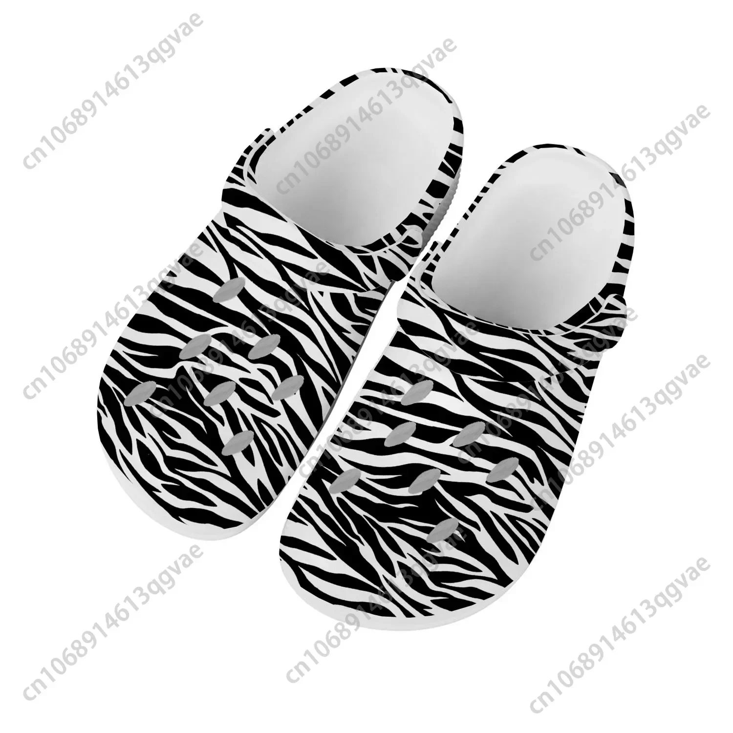 

Zebra Print 3D Fashion Pop Home Clogs Custom Water Shoes Mens Womens Teenager Tide Printed Shoe Breathable Beach Hole Slippers