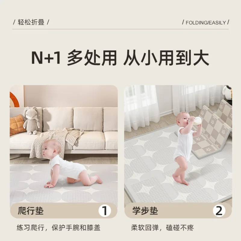 Baby Play Mat Foldable Thick Foam Crawling Mat Non Toxic Floor Rug for Infant Toddler Portable Activity Area Waterproof