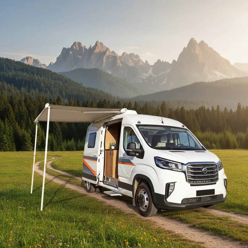 Retractable RV Awning Outdoor Aluminum Alloy Folding Motorhome Caravan Awning Motorized Motorhome Awning