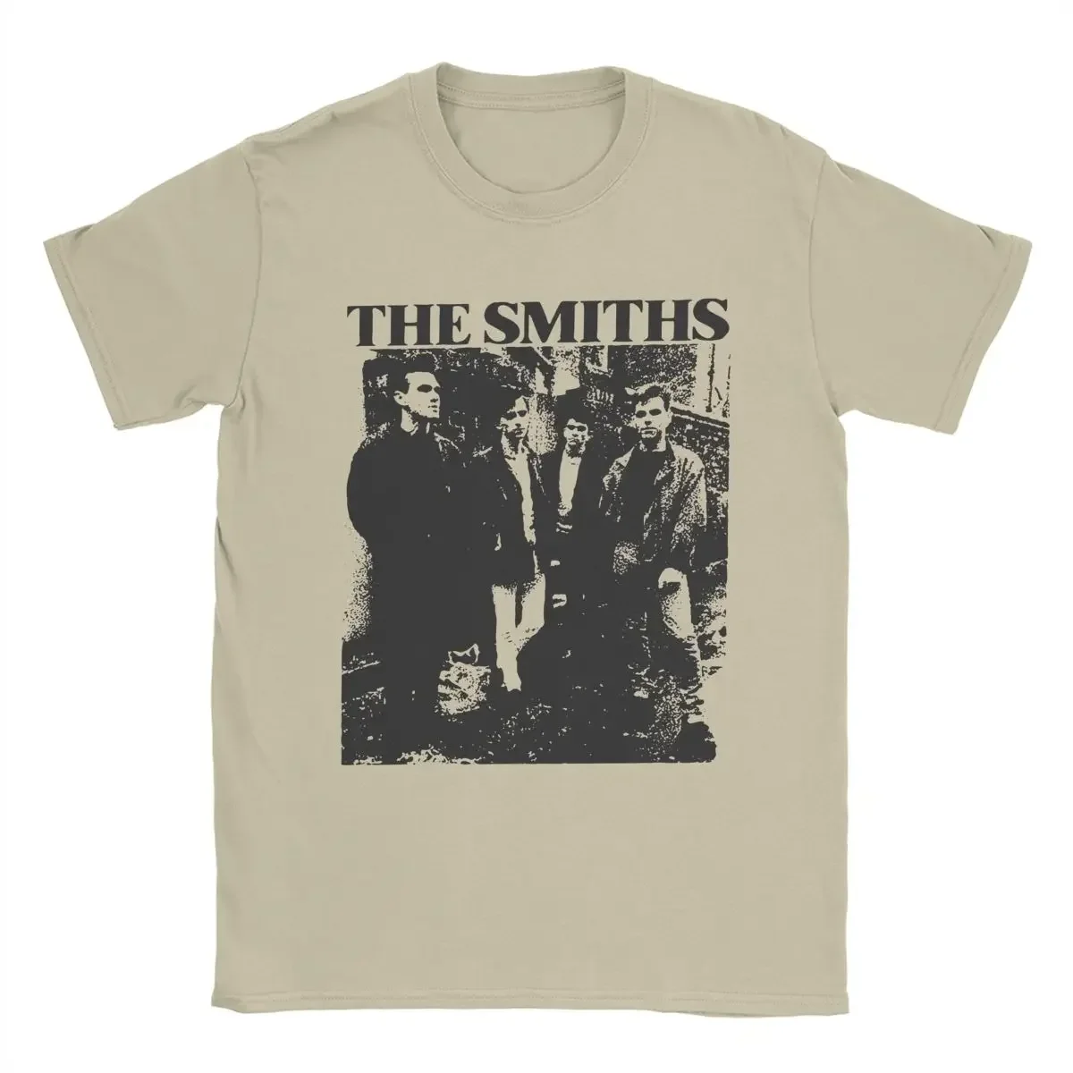 Band T-shirt The Smiths Vintage Pencil Drawing Style T-Shirt for Men Casual Pure Cotton O Sleeve T Shirt Printing Clothing