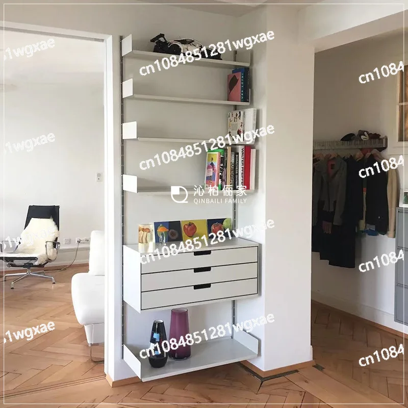 

Home Whole Wall Track Frame Combination Multi-layer Wall Mounted Metal Storage Bookshelf Display Cabinet Decoration