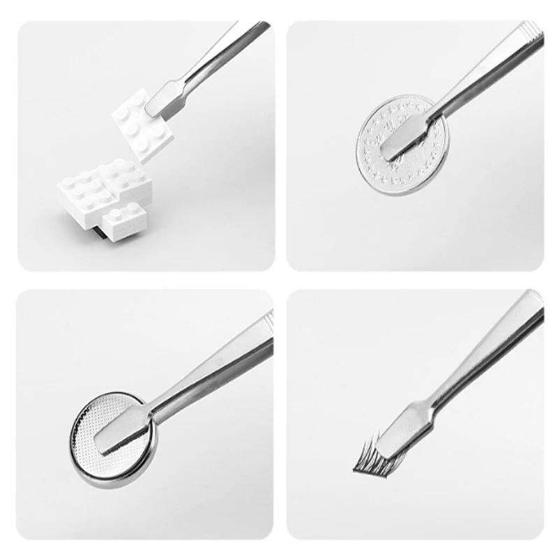 30Pcs Flat Tweezers Stainless Steel Jewelry Philately Stamps Collector Tool Stamp Tweezers Eyebrow Tweezer Hand Tools - view 6