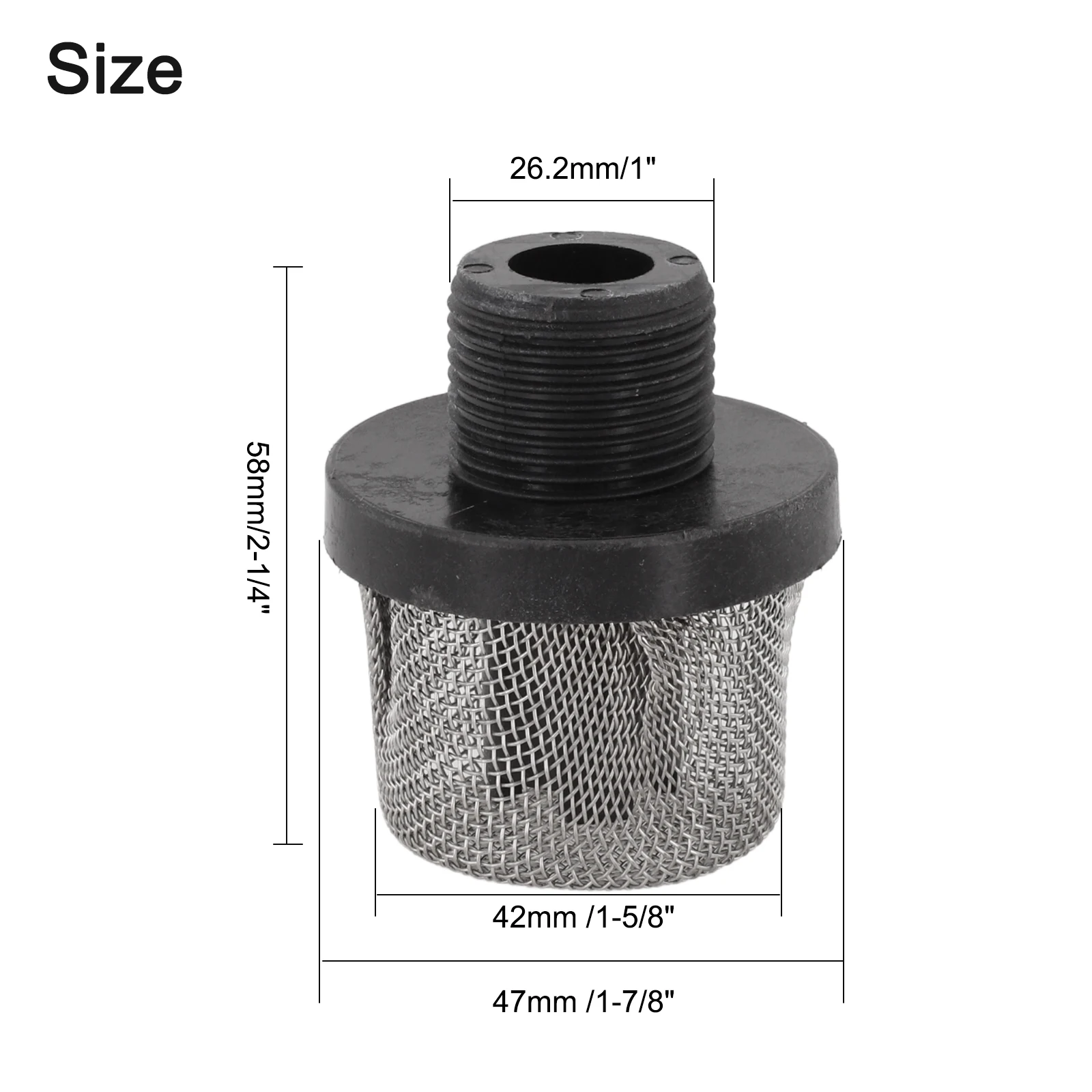 288716 Inlet Strainer Airless Paint Sprayer Strainer 3/4 Inch Inlet Screen Compatible With Most Airless Sprayguns