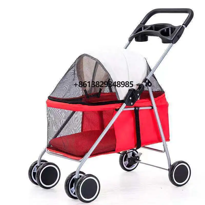 Cheap 4 Wheel Small Pet Stroller For Cat/Pet Fold Travel Stroller Small Dog For Pet Travel /Wholesale Dog Stroller Pet Carrier