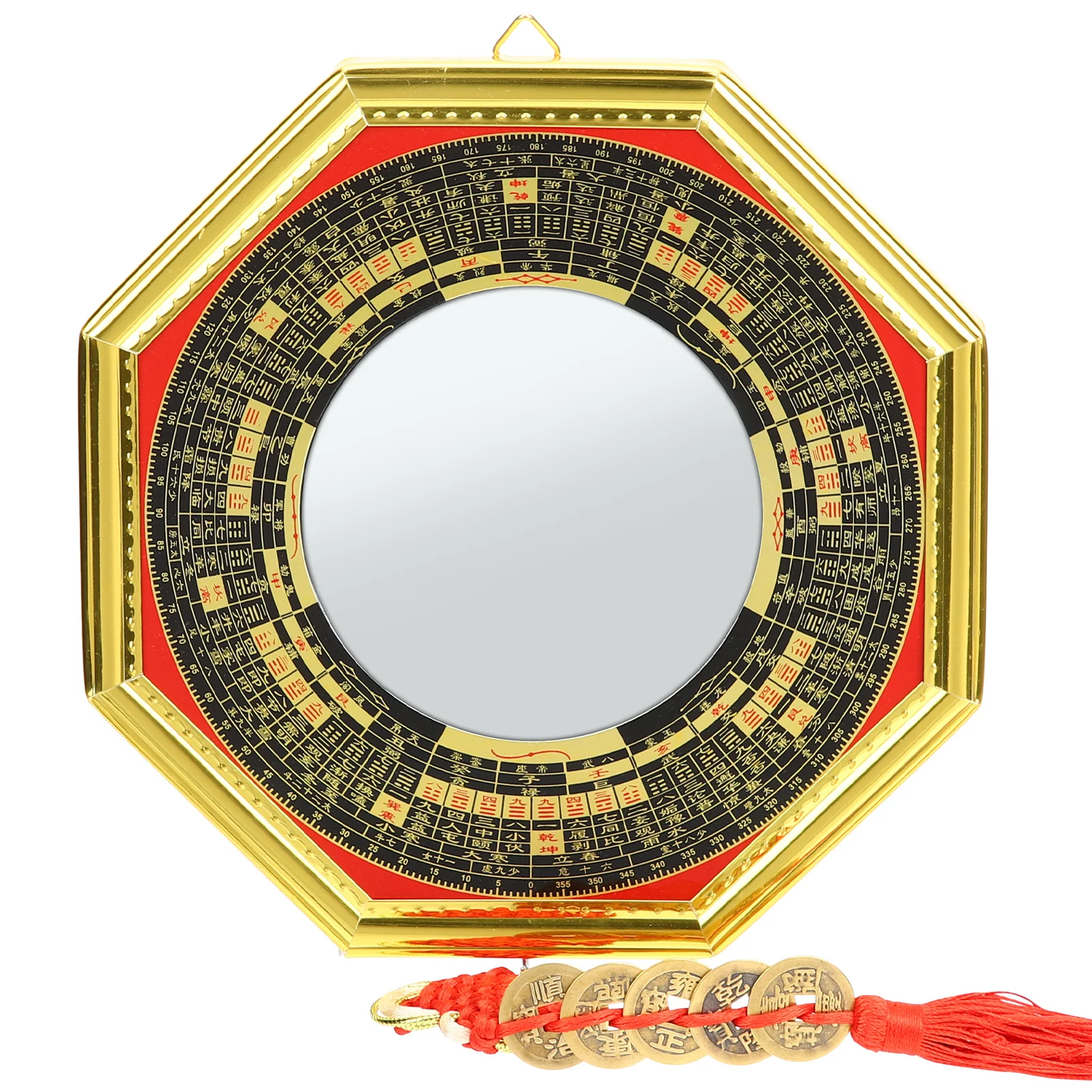 

Chinese Eight Diagrams Bagua Mirror Style Feng Shui Decor Hanging Mirror for Safety Wealth Blessing Feng Shui Decor
