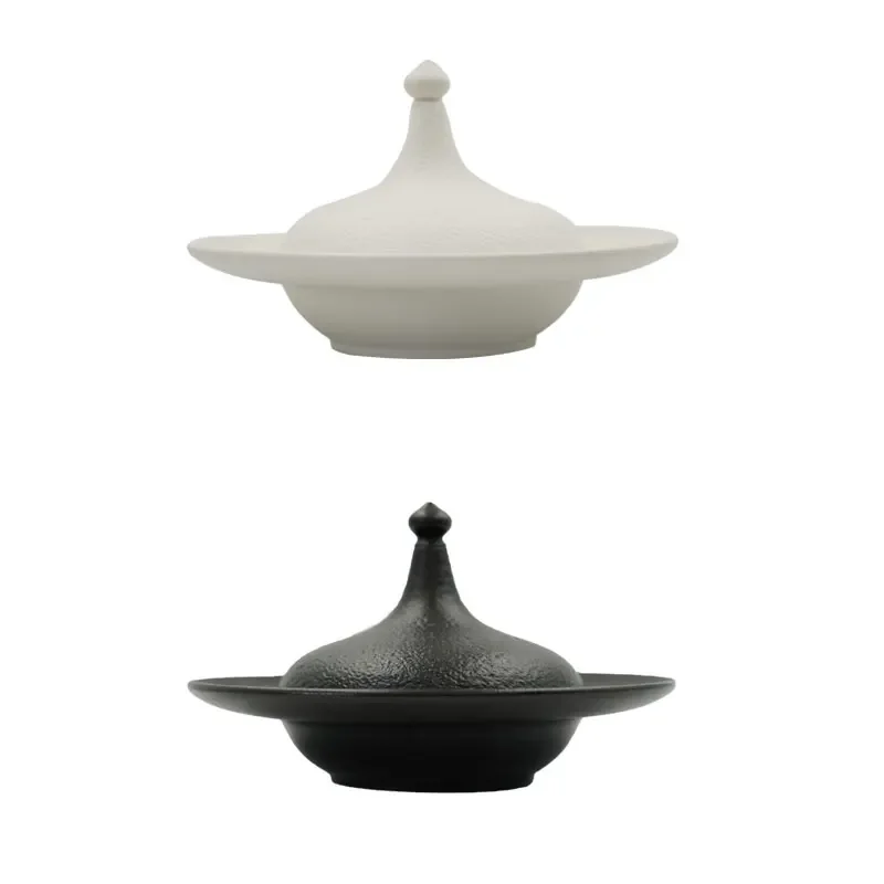 Crown Plate Ceramic Dessert with Cover Nordic Style Restaurant Food Decoration Main Dish Home Kitchen Tableware