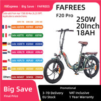 FAFREES F20 Pro Electric Bike 20 Inch Folding Frame 250W E-bike 7-Speed Gears With Removable 36V 18AH Lithium Battery Bicycle