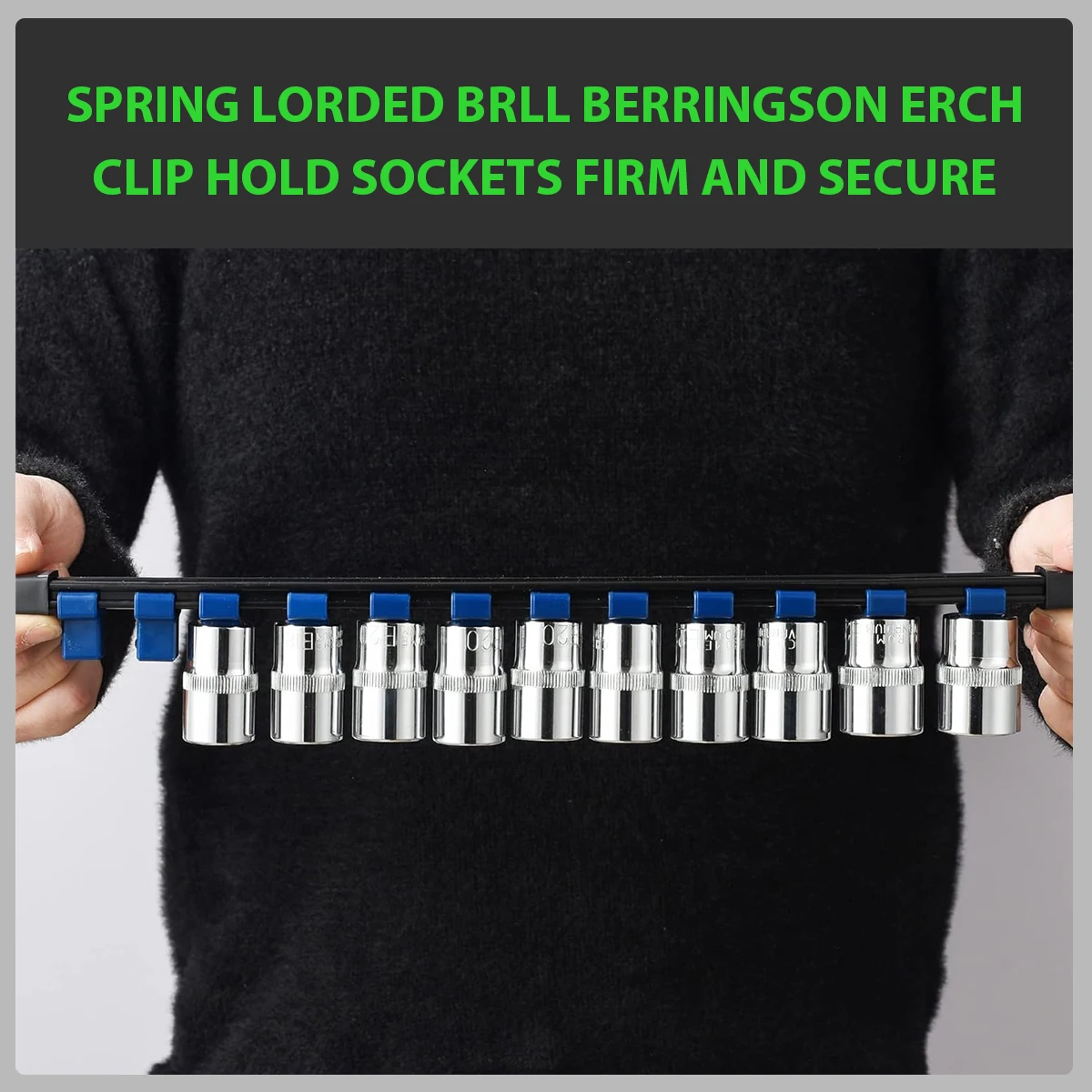 3-Piece Socket Organizer Rail Set,Premium Socket Holder, With 54 Clips 1/4-Inch x 20 Clips,3/8-Inch x 18Clips,1/2-Inch x 16Clips