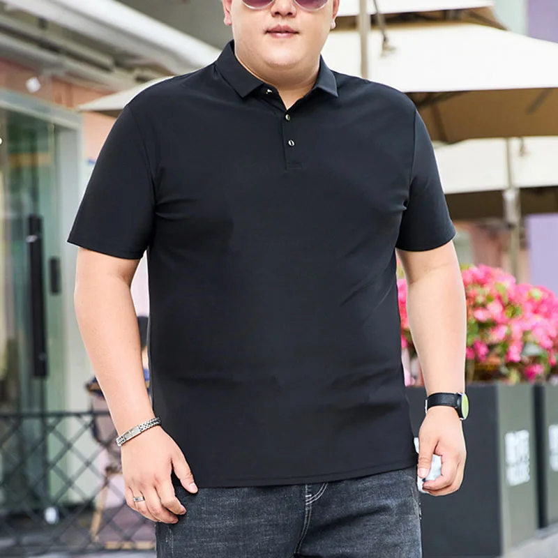 Summer Plus Size Shirts 9XL 8XL 7XL Bust 142cm Thin Loose Polo Shirts Men