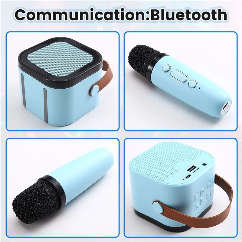 

B92B-K12 Беспроводной Bluetooth-динамик с двумя микрофонами RGB Многофункциональная караоке-машина Портативный музыкальный плеер