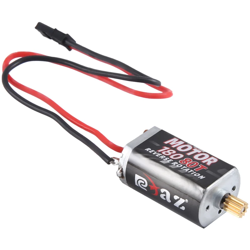 ABUM-180 Brushed Motor With Stainless Steel Pinion For 1/18 RC Crawler TRX4M Upgrade,80T Replacement Parts Accessories