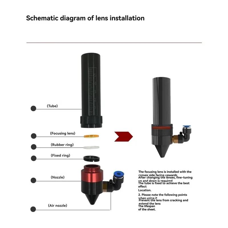 PORK-China PVD Znse Machine de découpe de lentilles Condensateur de lentille de mise au point Diamètre 20 Accessoires de coupe Diamètre 20 FL. 76,2 mm