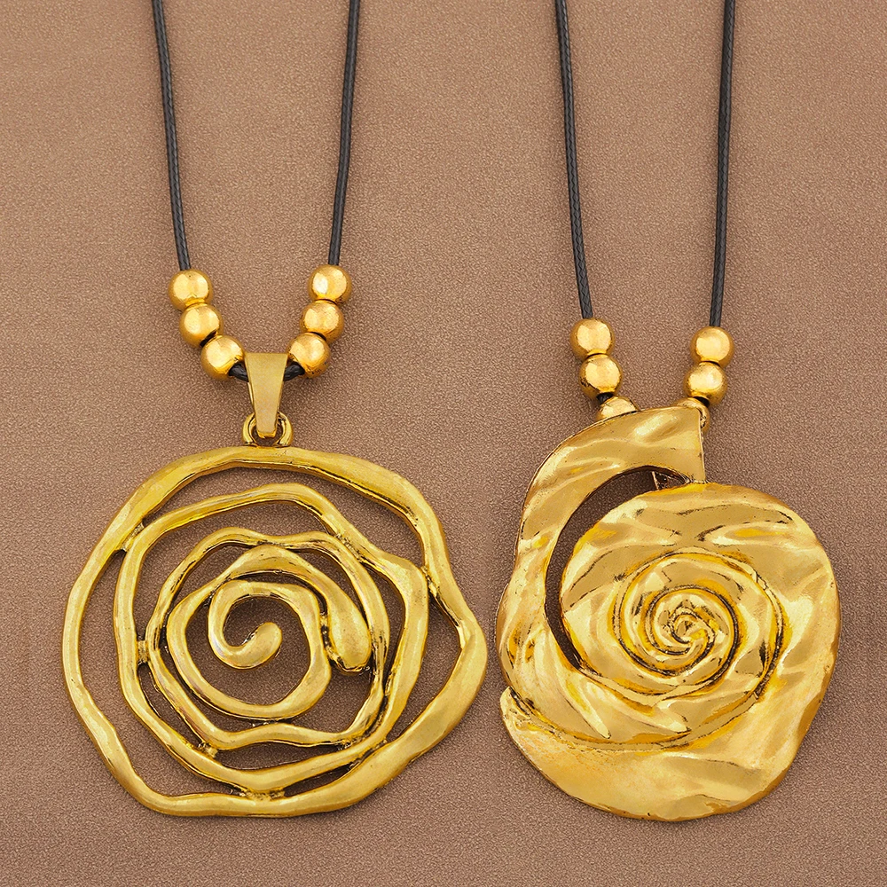 1 x Bohemian Large Rose Flower Spiral Swirl Vortex Pattern Long 35