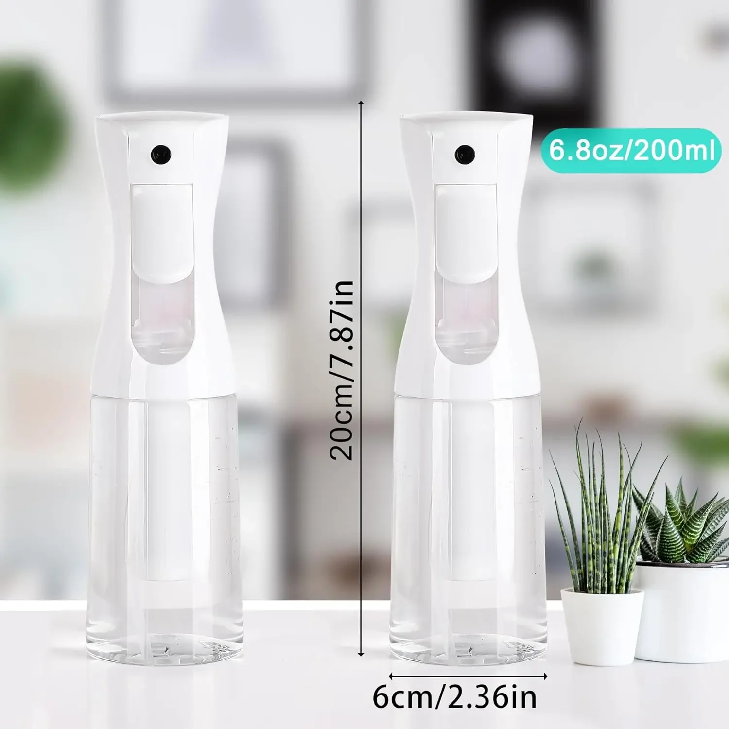 2PCS200ml Hairdressing Spray Bottle Continuous Spray Bottle For Hairdressing Designs Botanicals Cleansing Hair and Skin Care etc