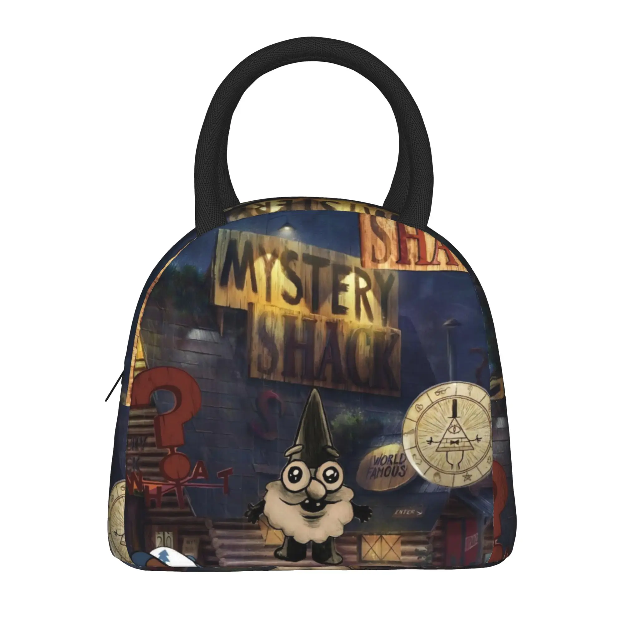 G-Gravity Falls Insulated Lunch Bags for Men Women  Food Container Portable Thermal Cooler Lunch Boxes For Travel