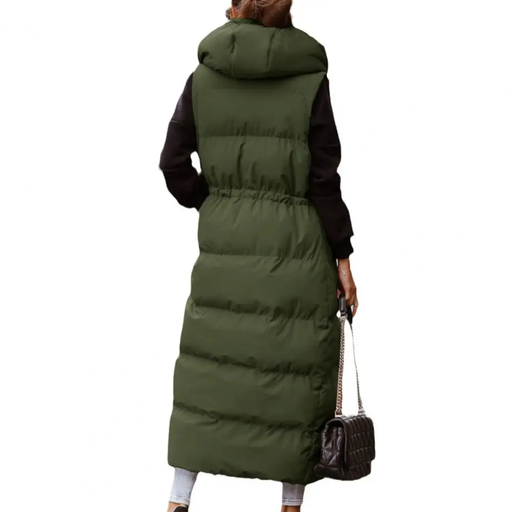 Fashion Down Jacket Long Comfy Puffer Vest Windproof Winter Female Down Jacket