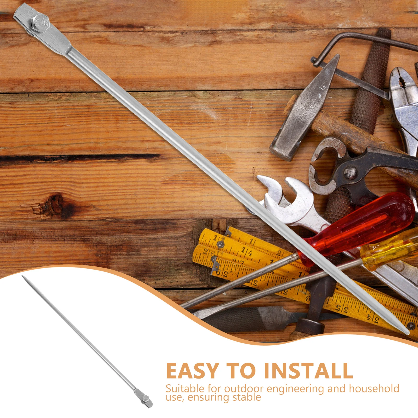 قضيب الحديد في الهواء الطلق سياج كهربائي التأريض عصا دائم الأرض تصاعد آخر التأريض سلك عدة شريط التأريض الكهربائي #4