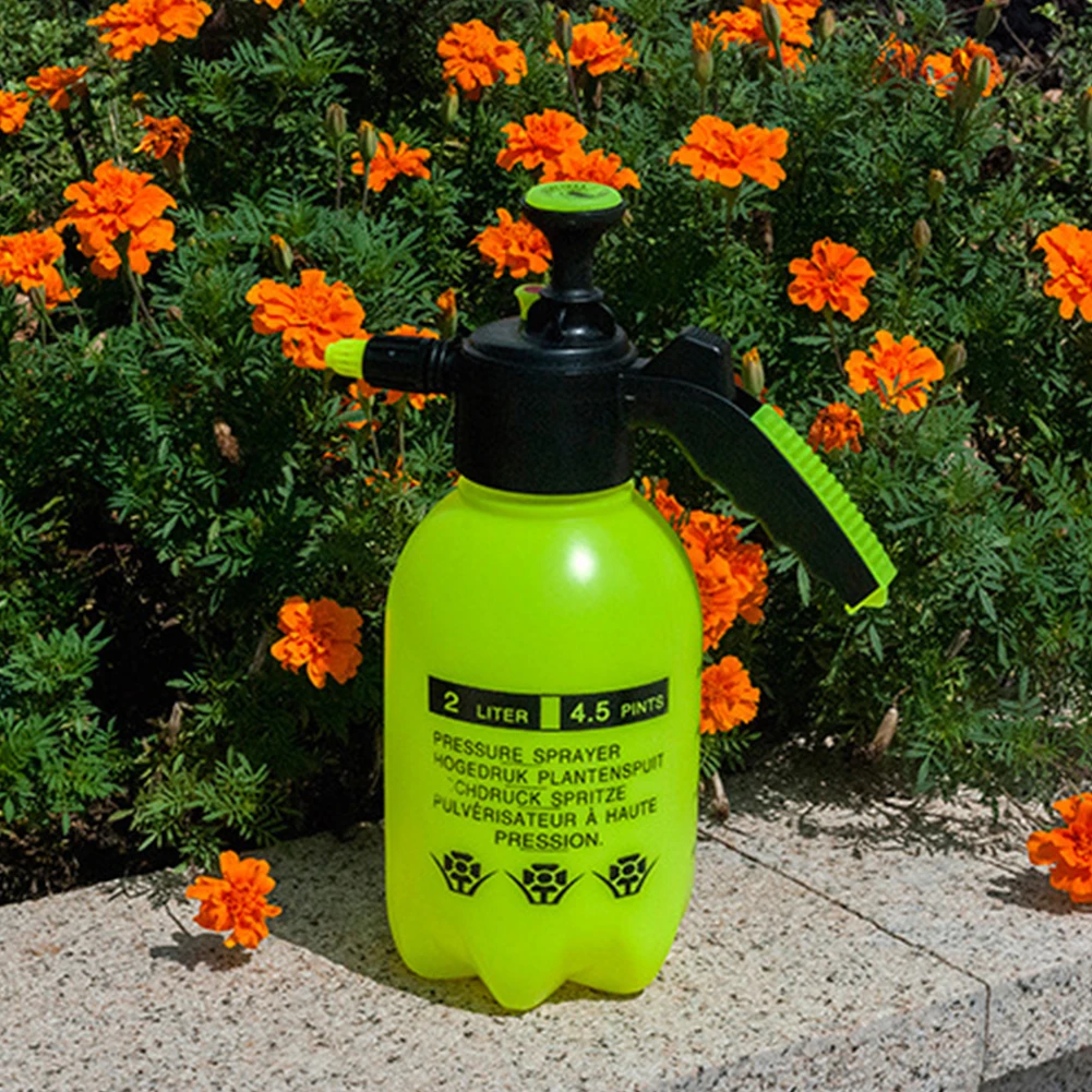 2L Hand Pressure Water Sprayer Adjustable Nozzle Garden Sprayer Disinfection Spray Bottle Plants Sprinkler Watering Can For Agri
